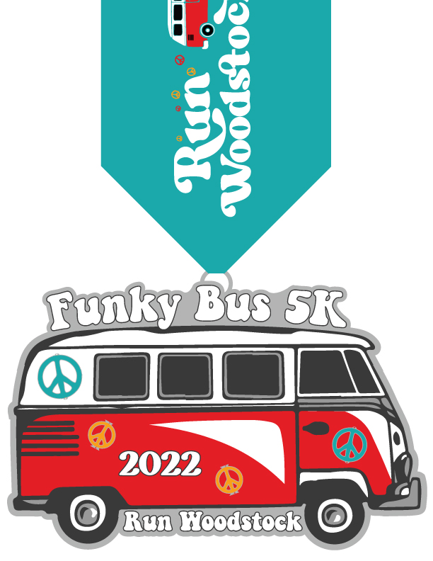 woodstock 2022 funky bus medal